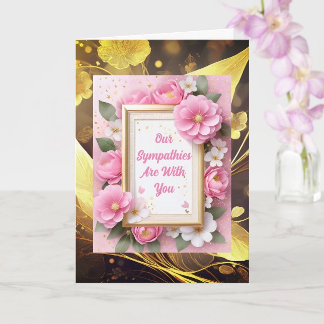 Elegant Floral Sympathy Card (Orchid)