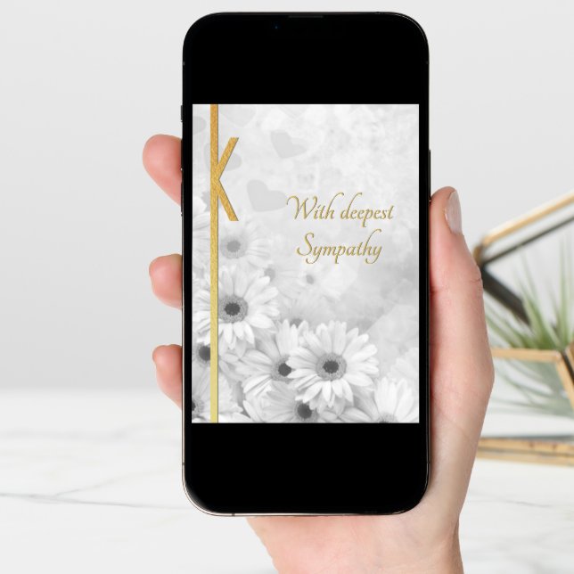 Elegant Floral Sympathy Card (Front Digital)