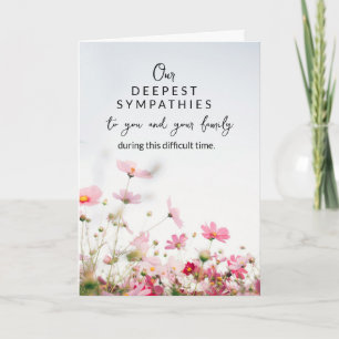 Elegant floral Sympathy Card With Deepest Sympath