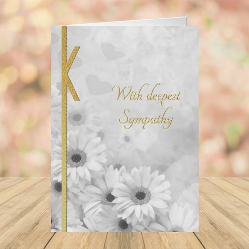 Elegant Floral Sympathy Real Foil Pressed Cards
