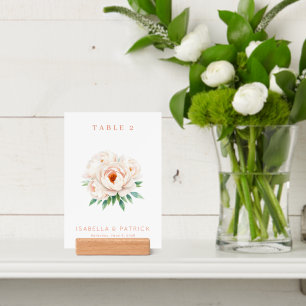 Elegant Floral Table Number Holder