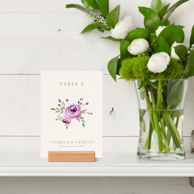 Elegant Floral Table Number Holder (Insitu 4)