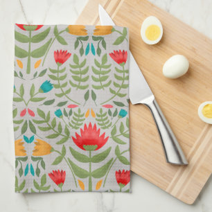 Elegant Floral Tableau Style Kitchen Towel