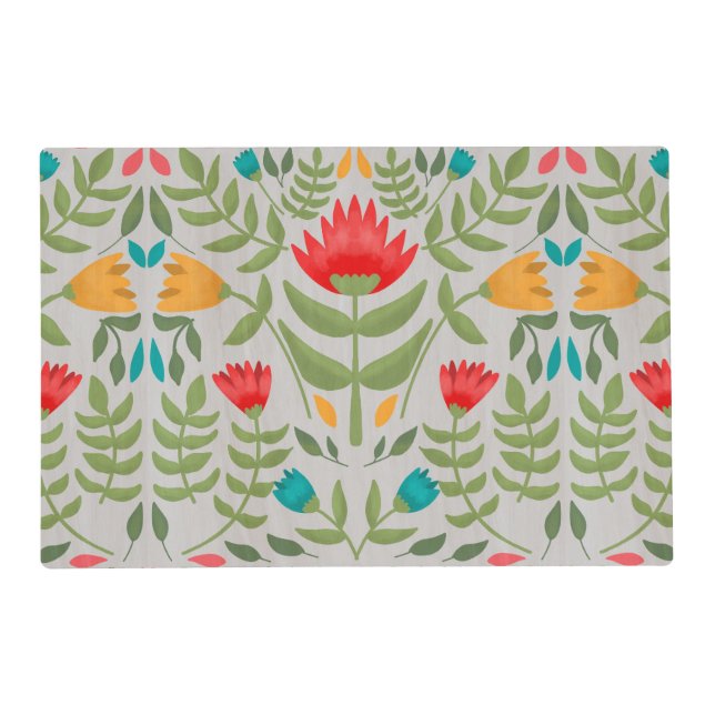 Elegant Floral Tableau Style Placemat (Front)