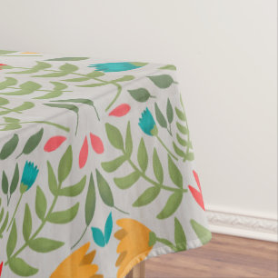 Elegant Floral Tableau Style Tablecloth