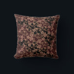 Elegant Floral Tapestry Pattern Throw Pillow<br><div class="desc">Stylish elegant throw pillow features a vintage floral tapestry pattern in a burgundy wine and black color palette with fallow sandy tan accents. Elegant flowers intertwine with rosy tan flourishes against a black and burgundy background Designed with a tiled image, you can customize by changing the image and create your...</div>