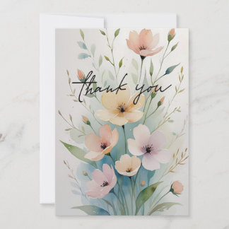 Elegant Floral Thank You Card