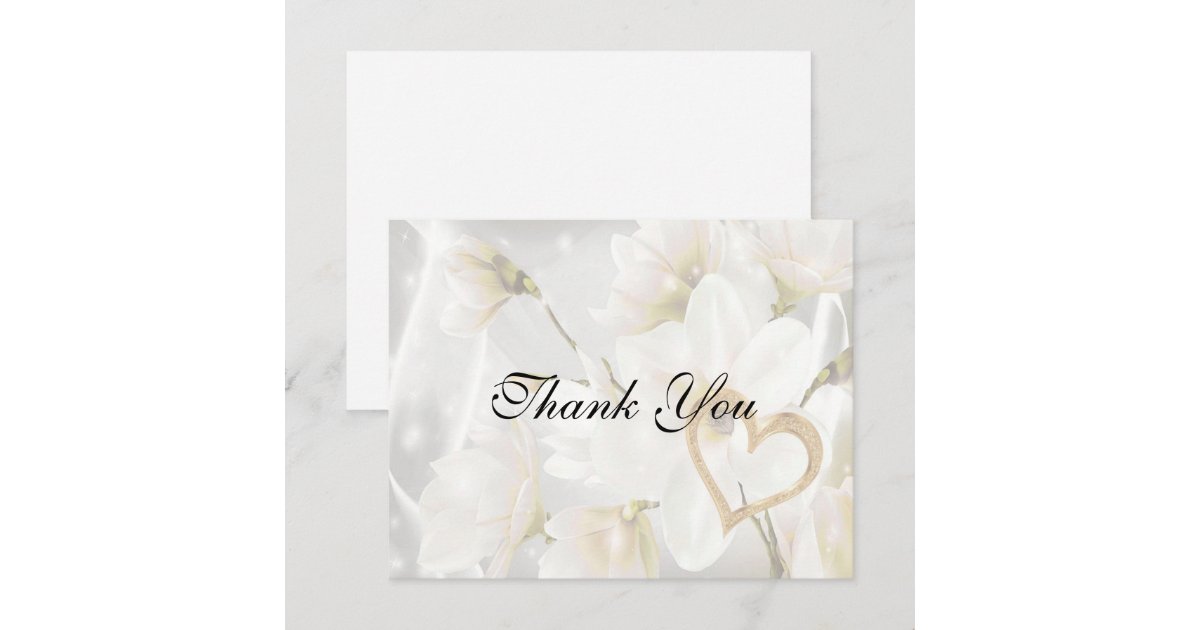 Elegant Floral Thank You Card | Zazzle