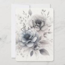 Elegant Floral Thank You Card