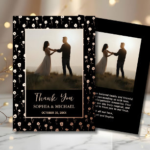 Elegant Floral Thank You Card Editable Template 