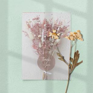 Elegant Floral Thank You Card with Heartfelt Messa