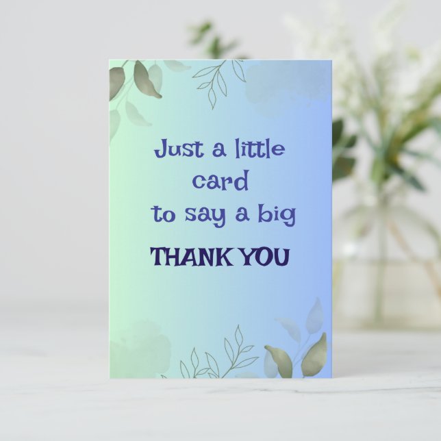 Elegant Floral Thank You Card with Personalized Me (Standing Front)