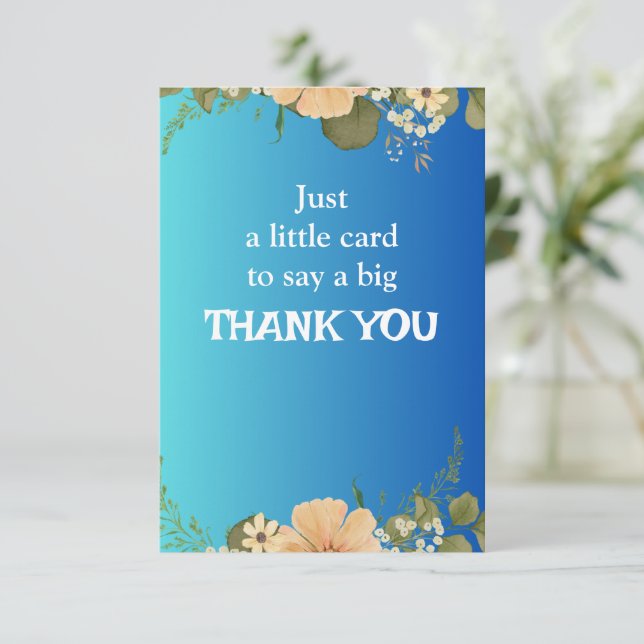 Elegant Floral Thank You Card with Personalized Me (Standing Front)
