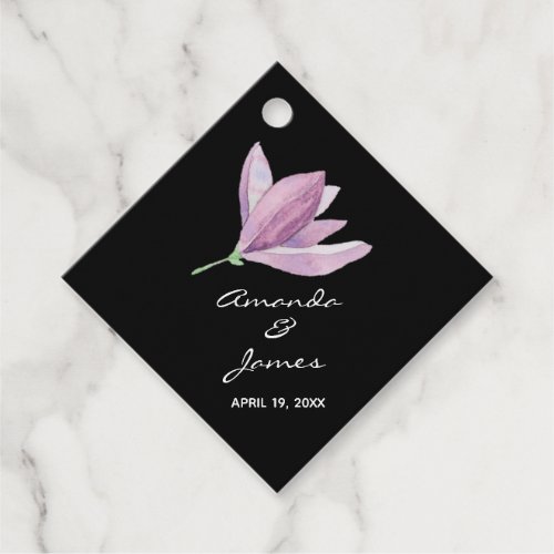 Elegant Floral Thank You Favor Tags