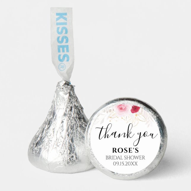 Elegant Floral Thank You Hershey®'s Kisses® (Front)