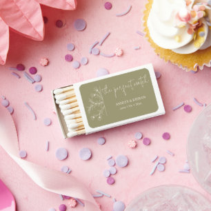 Elegant Floral The Perfect Match Wedding Favors