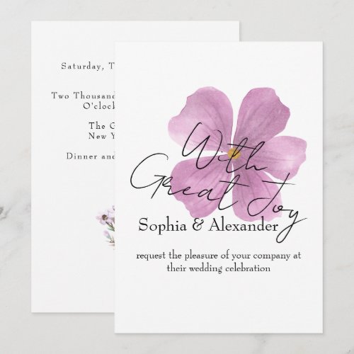 Elegant Floral themed Wedding Invitations