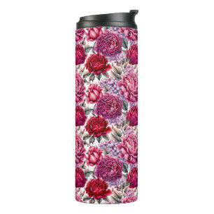 Elegant Floral Thermal Tumbler