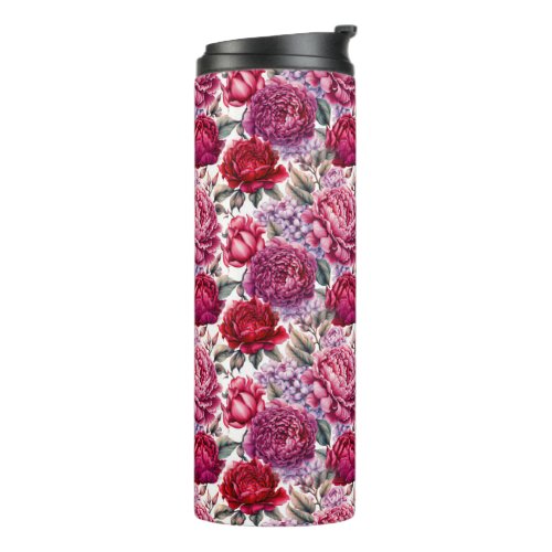 Elegant Floral  Thermal Tumbler