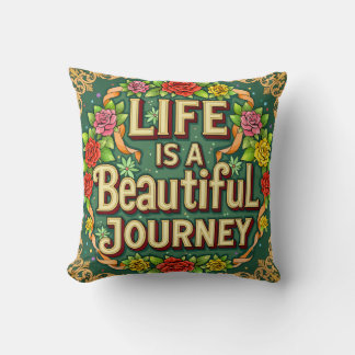 Elegant Floral Throw Pillow