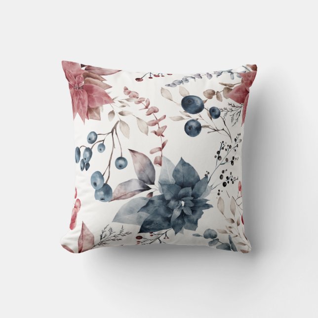 Elegant Floral   Throw Pillow (Front)