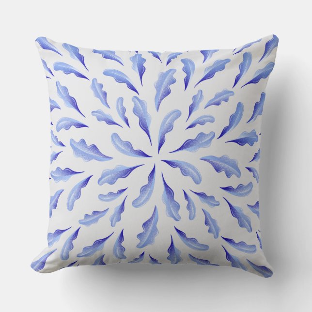 Elegant Floral Throw Pillow - Stylish Home Decor A (Front)