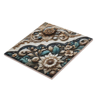 Elegant Floral Tile Design