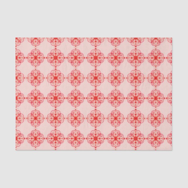 Elegant Floral Tissue Paper Orange Haze small (Front)