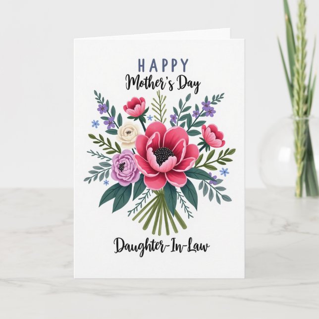 Elegant Floral Tribute Card (Front)