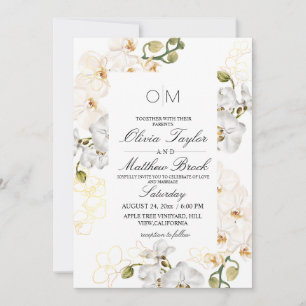 Elegant Floral Tropical Wedding Invitation
