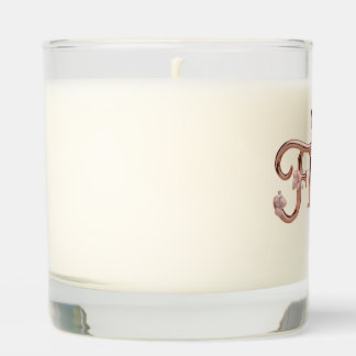 Elegant Floral Typography Scented Candle