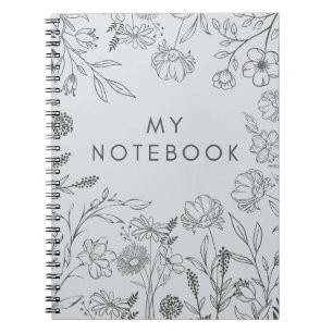 Elegant floral vibes  notebook