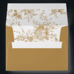 Elegant Floral Vintage Botanical Gold Wedding Envelope<br><div class="desc">Elegant Floral Vintage Botanical Gold Wedding Liner</div>