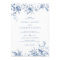 Elegant Floral Vintage Botanical Navy Blue Wedding