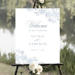 Elegant Floral Vintage Botanical Wedding Welcome Poster at Zazzle