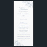 Elegant Floral Vintage Dusty Blue Wedding Program<br><div class="desc">Embrace timeless sophistication with the floral elegant wedding program template. The refined floral frame captures the essence of romance and tradition in this exquisitely crafted invitation,  perfect for announcing your special day in style.</div>