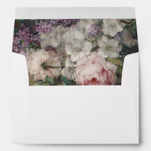 Elegant Floral Vintage Fine Art Wedding Envelope