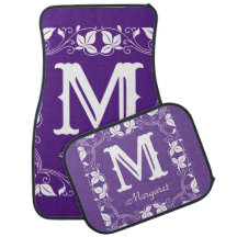 Elegant Floral Vintage Monogram Custom Name