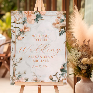 Elegant Floral Vintage Ornament Frame Wedding Foam Board