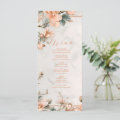 Elegant Floral Vintage Ornament Frame Wedding Menu | Zazzle