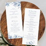 Elegant Floral Vintage Ornament Navy Blue Wedding Program<br><div class="desc">Elegant Floral Vintage Ornament Navy Blue Wedding Program. Traditional Wedding Order of Service. Wedding Victorian Floral Ornament Wedding Program</div>