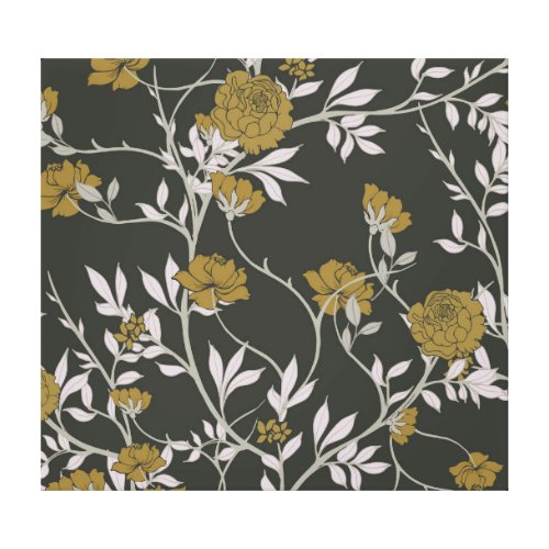 Elegant floral vintage pattern design canvas print