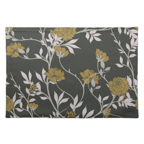 Elegant floral vintage pattern design cloth placemat