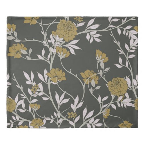 Elegant floral vintage pattern design duvet cover