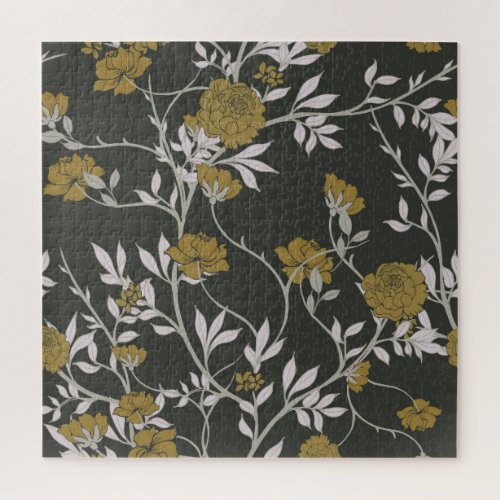Elegant floral vintage pattern design jigsaw puzzle