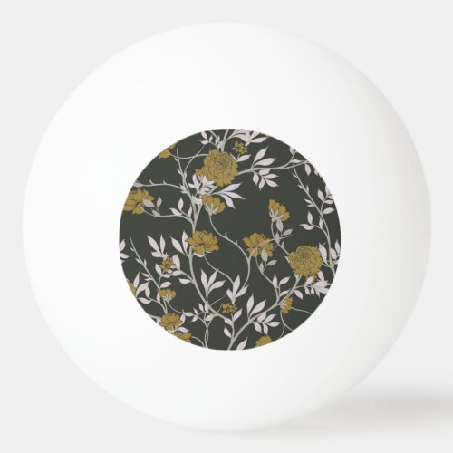 Elegant floral vintage pattern design ping pong ball