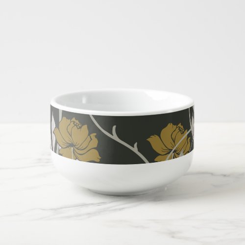 Elegant floral vintage pattern design soup mug