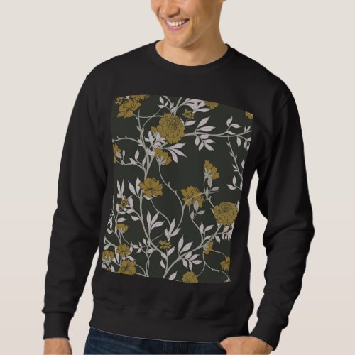 Elegant floral vintage pattern design sweatshirt