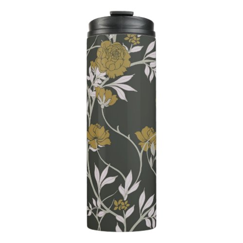 Elegant floral vintage pattern design thermal tumbler