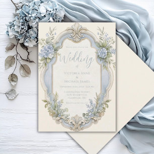 Elegant Floral Vintage Romantic Wedding Invitation